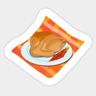 Turkey Dinner Sticker